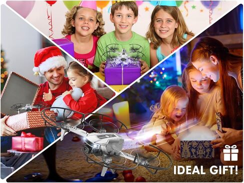 AVIALOGIC Mini Drone with Camera for Kids,RC Helicopter FPV RC Quadcopter with 1080P HD Live Video Camera,Altitude Hold,Gravity Control,2 Batteries,Birthday and Xmas Gifts Toys for Boys Girls,Silver in Saudi Arabia