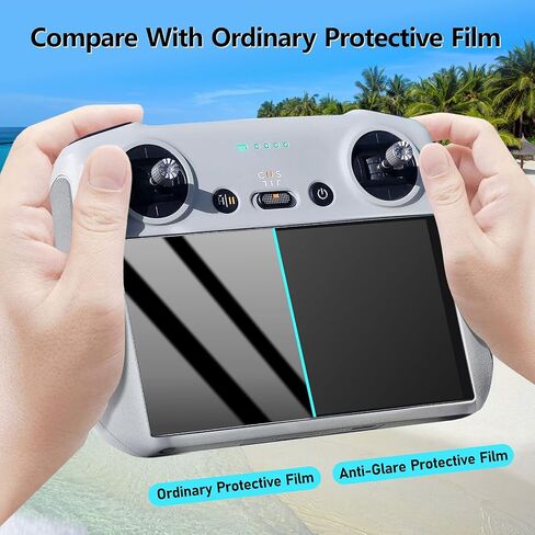 [3 in 1] Mini 4 Pro/Mini 3 Pro/Mini 3/Air 3 Accessories kit for DJI RC & RC 2, Neck Lanyard Strap + [2 Pack] Matte Glass Screen Protector + Control Sticks Joysticks for DJI Mini 4 Pro/Air 3/Mini 3/Mini 3 Pro (RC & RC 2)Remote Controller Accessories in Kuwait