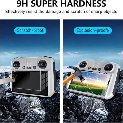 [3 in 1] Mini 4 Pro/Mini 3 Pro/Mini 3/Air 3 Accessories kit for DJI RC & RC 2, Neck Lanyard Strap + [2 Pack] Matte Glass Screen Protector + Control Sticks Joysticks for DJI Mini 4 Pro/Air 3/Mini 3/Mini 3 Pro (RC & RC 2)Remote Controller Accessories in Kuwait