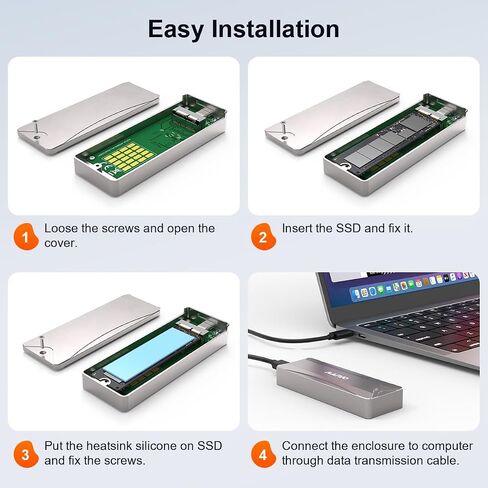 محول NVME إلى USB، محطة إرساء MAIWO NVME لمفتاح M.2 M ومفتاح B+M NVME SSD(10 جيجابت في الثانية)، خالية جدًا، تدعم Windows، Mac OS، Linux in Kuwait