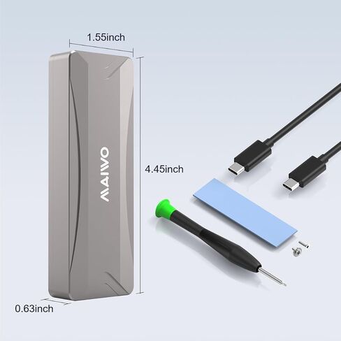 محول NVME إلى USB، محطة إرساء MAIWO NVME لمفتاح M.2 M ومفتاح B+M NVME SSD(10 جيجابت في الثانية)، خالية جدًا، تدعم Windows، Mac OS، Linux in Kuwait