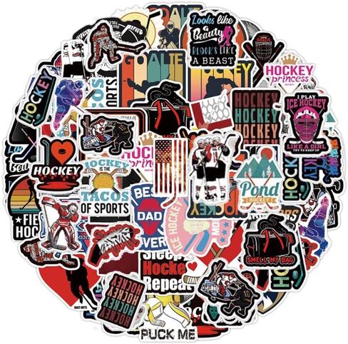 Baseball Stickers | 50 Pcs Baseball Waterproof Vinyl Stickers for Helmet Snowboard Water Bottles Bicycle Laptop Refrigerator Luggage Computer Mobile Phone Bike Decals in Kuwait