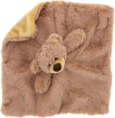بطانية K. Luxe Baby مقاس 14.5 × 14.5 بوصة مع بطانية خشخشة للأطفال (دب بني) in Saudi Arabia