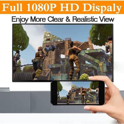 [معتمد من MFI] محول إضاءة إلى HDMI للهاتف بالتلفزيون ، متوافق مع iPhone ، iPad ، Sync Screen Connector Direct Connect on HD TV/شاشة/جهاز عرض لا تحتاج إلى مصدر طاقة (4.9FT) أبيض in Kuwait