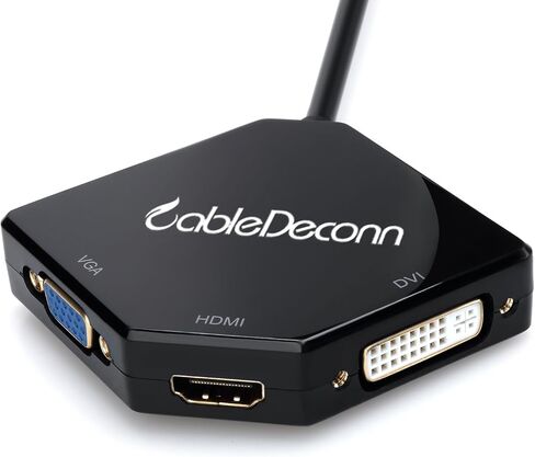 CABLEDECONN Multi-Function Big DisplayPort DP2 to HDMI VGA DVI Cable Converter Adapter in Kuwait