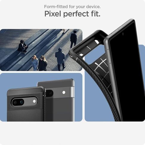 Spigen Rugged Armor Designed for Pixel 7a Case (2023) [Military-Grade Protection] - Matte Black in Kuwait