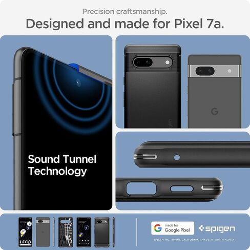 Spigen Rugged Armor Designed for Pixel 7a Case (2023) [Military-Grade Protection] - Matte Black in Kuwait