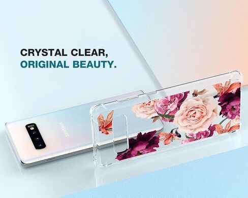 حافظة KIOMY Galaxy S10 فائقة الوضوح ومضادة للصدمات لهاتف Samsung Galaxy S10 [تصميم هجين] ظهر صلب من البولي كربونات مع إطار مرن من مادة TPU وأكياس هوائية ممتصة للصدمات وأغطية خلفية للهاتف الخلوي in Kuwait