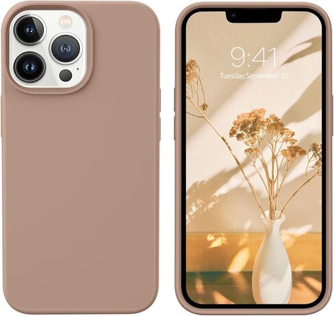 GUAGUA Compatible with iPhone 13 Pro Max Case 6.7 Inch Liquid Silicone Soft Gel Rubber Slim Microfiber Lining Cushion Texture Cover Shockproof Protective Phone Case for iPhone 13 Pro Max, Black in Kuwait