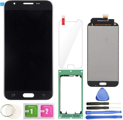 مجموعة شاشة LCD بديلة تعمل باللمس لهاتف Samsung Galaxy J3 2017 Prime Emerge Luna Pro J327 J327A J327V J327P J327T1 J327R4 مع أدوات إصلاح وواقي (أسود) in Kuwait