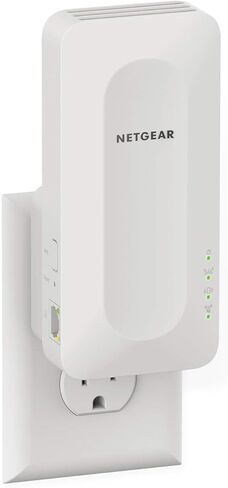 NETGEAR EAX15 AX1800 WIFI 6 شبكة موسع نطاق توصيل الحائط ومعزز الإشارة أبيض (متجدد) in Kuwait