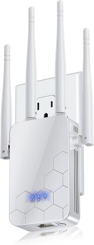 2024 WiFi Extender Internet Booster, WiFi Extenders Signal Booster for Home Cover up to 10000 Sq.ft, High Speed Wi Fi Amplifier Easy Setup, Compatible with IP Cameras, Fire Stick TV, Alexa Devices in Kuwait