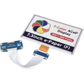 Waveshare 7.3inch ACeP 7-Color E-Paper E-Ink Raw Display, 800×480 Pixels, Raw E-Paper Display, with Driver Board in Kuwait