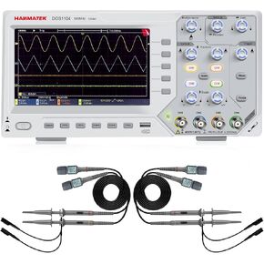 HANMATEK 110mhz Bandwidth DOS1102 Digital Oscilloscope with 2 Channels and Screen 7 inch / 18 cm, TFT-LCD Display, Portable Professional Oscilloscope Kit with 500 MS/s *2 Sampling Rate in Saudi Arabia