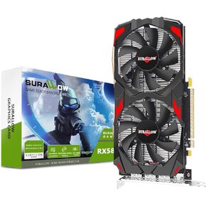 RX 580 8GB Graphics Card, 2048SP,GDDR5,256 Bit Graphics Card for Gaming PC,PCIE 3.0,Twin Freeze Fans Computer Video Card with HDMI/DP/Ports（Style 1）