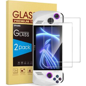 واقي شاشة SPARIN مكون من قطعتين لجهاز ASUS ROG Ally محمول باليد مقاس 7 بوصة 2023، لمس حساس، مقاوم لبصمات الأصابع، زجاج مقسى عالي الدقة للألعاب مضاد للخدش محمول باليد لجهاز ASUS ROG Ally in Kuwait