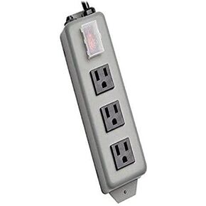 TRIPP LITE UL603CB-6 Waber قطاع الطاقة الصناعي 4 منافذ 6 سلك، غطاء مفتاح القفل، أسود