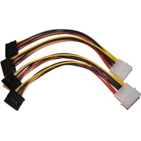 Cuziss 2Pack 4 Pin Molex to Dual SATA Power Y-Cable Adapter Splitter Cable Hard Drive HDD SSD in Kuwait