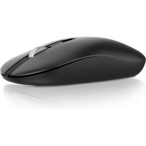 cimetech Wireless Mouse Bluetooth, 2-in-1 Dual Device Ergonomic Comfort Mouse, Silent Portable PC Laptop Computer Mice for Office and Home Office, Rechargeable with USB C Cable (Ergonomic Dual Mode)