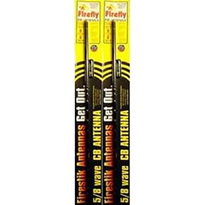 FireStik LOT of 2 هوائي راديو FL3-B بثلاثة أقدام Firefly CB مع طرف قابل للضبط (أسود) in Saudi Arabia