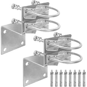 XRDS-RF Antenna Pole Mount Kits, Antenna Pole Mount Bracket with Double U-Bolts Clamp V Jaw Bracket for Outside Home Antenna Pole Holder in Kuwait