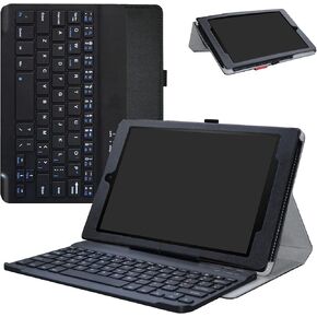 Mama Mouth for Amazon Fire HD 10 Keyboard Case,Slim Stand PU Leather Cover with Romovable Keyboard for Amazon Fire HD 10 (5th /7th /9th Generation) 10.1" Tablet,Blue in Kuwait