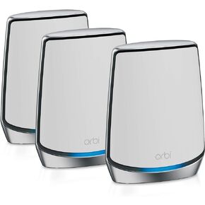 Netgear - نظام واي فاي شبكي ثلاثي الموجات Orbi AX6000 (3 عبوات) RBK853-100NAR (متجدد) in Kuwait
