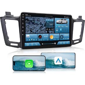 (4GB+32GB) 5G WiFi 8 Core Android Car Stereo Radio for Toyota RAV4 2013-2018,GPS Navigation with Carplay Android Auto,TouchScreen1280x800 Resolution Bluetooth 1080P Backup Camera RDS FM SWC in Saudi Arabia