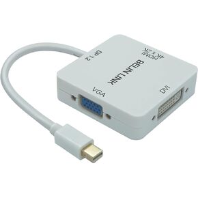 Mini DP to HDMI VGA DVI Adapter,Mini DisplayPort to VGA Adaptor for Surface Pro 6 5 4 3 Video Display Thunderbolt to DVI Converter for Mac,MacBook Pro,Air,HDMI Surface Book to TV,Projector,Monitor…