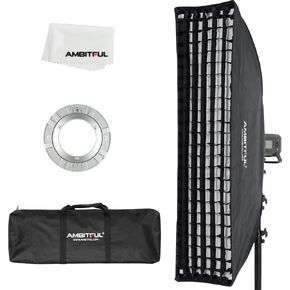 AMBITFUL FW95 95 سم مثمن شبكة قرص العسل بوينز سوفت بوكس، مع شبكة قرص العسل + حقيبة حمل، لمصباح تركيب بوينز in Kuwait