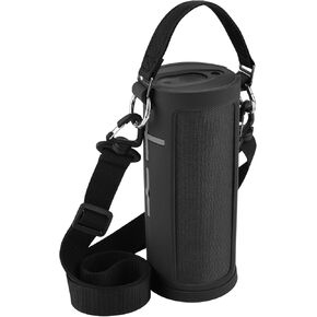 TXEsign Silicone Case Cover for Ultimate Ears Boom 3 Bluetooth Speaker, Travel Carrying Protective Skin Sleeve Speaker Cover with Handle Strap and Shoulder Strap for Ultimate Ears Boom 3 (Black)