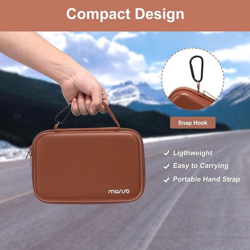 MOSISO Camera Case Compatible with Sony ZV-1 / ZV-1F / ZV-1 II Vlog Digital Camera & Vlogger Accessory Kit Tripod, Waterproof Shockproof EVA Carrying Case with Hand Strap & Snap Hook, Black in Kuwait