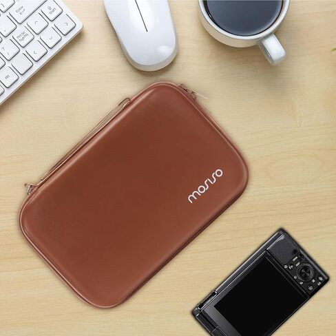 MOSISO Camera Case Compatible with Sony ZV-1 / ZV-1F / ZV-1 II Vlog Digital Camera & Vlogger Accessory Kit Tripod, Waterproof Shockproof EVA Carrying Case with Hand Strap & Snap Hook, Black in Kuwait