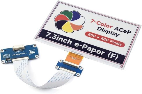 Waveshare 7.3inch ACeP 7-Color E-Paper E-Ink Raw Display, 800×480 Pixels, Raw E-Paper Display, with Driver Board in Kuwait