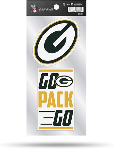 NFL Rico Industries Double Up Die Cut Sticker Double Up Decal Sticker with Team Phrase in Kuwait