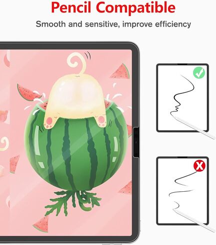 بيرسيم شاشة حماية زجاجية من بيبرفيل متوافقة مع ايباد اير الجيل الخامس / ايباد برو 11 انش (موديلات 2022/2021/2020/2018) وايباد اير الجيل الرابع (10.9 انش) مع اداة محاذاة خالية من الفقاعات in Kuwait