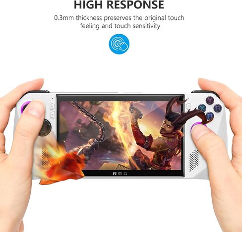 واقي شاشة SPARIN مكون من قطعتين لجهاز ASUS ROG Ally محمول باليد مقاس 7 بوصة 2023، لمس حساس، مقاوم لبصمات الأصابع، زجاج مقسى عالي الدقة للألعاب مضاد للخدش محمول باليد لجهاز ASUS ROG Ally in Kuwait