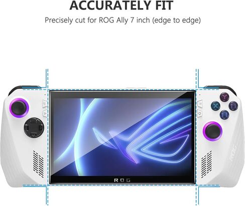 واقي شاشة SPARIN مكون من قطعتين لجهاز ASUS ROG Ally محمول باليد مقاس 7 بوصة 2023، لمس حساس، مقاوم لبصمات الأصابع، زجاج مقسى عالي الدقة للألعاب مضاد للخدش محمول باليد لجهاز ASUS ROG Ally in Kuwait