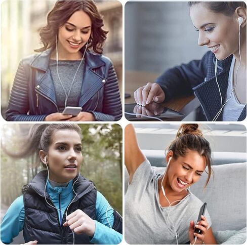 2 Packs Apple Wired Headphones Earbuds with Microphone,in-Ear Earphones Volume Control[Apple MFi Certified] Headphones Compatible with iPhone/ipad/Android/Computer and Other 3.5mm Jack Devices in Saudi Arabia