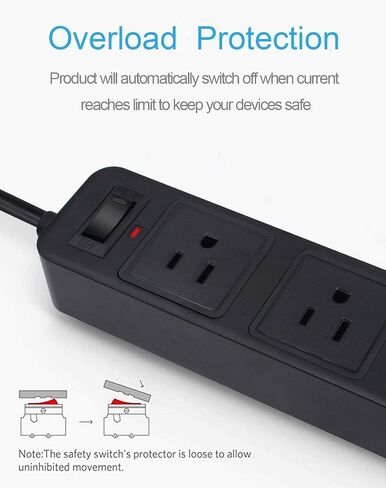 شريط طاقة ذو شقين مع USB، ومحول مخرج ذو شقين إلى 3 شقوق مع 4 منافذ USB سلك تمديد بطول 6.6 قدم، و3 منافذ تيار متردد لحماية التيار المتردد للهواتف الذكية والأجهزة اللوحية في المنزل والمكتب والفندق، أبيض in Kuwait