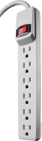 Woods 41366 Surge Protector with Overload Safety Feature, 6 Outlets, 2 Foot Cord, White in Saudi Arabia