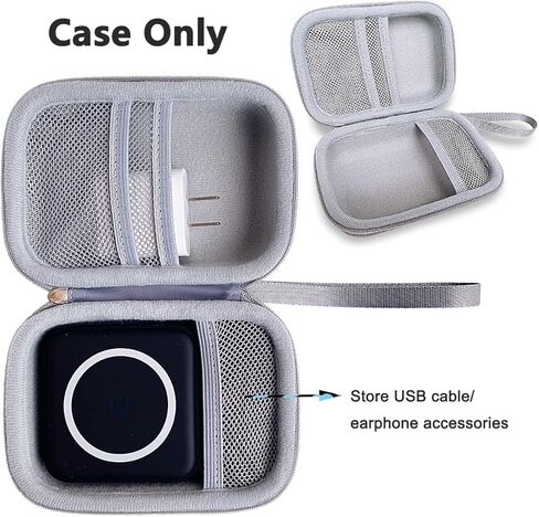 حافظة حمل صلبة لشاحن يو كومكس نانو 3 في 1 اللاسلكي، حامل تخزين واقي لملحقات كيبل محطة الشحن النانو القابلة للطي من يوكومكس (حافظة فقط) (رمادي) in Kuwait