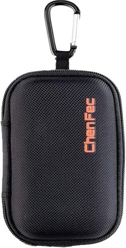 CCHKFEI Portable Durable MP3 Player Case,Waterproof Zipper Hard Case Carrying Case with Metal Carabiner Clip for MP3/Mp4 Players Earphone USB Flash Drive Cable Charger (5.5x3.7x1.73inch) in Kuwait