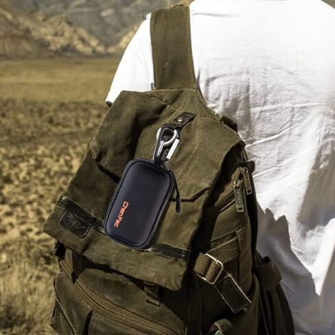 CCHKFEI Portable Durable MP3 Player Case,Waterproof Zipper Hard Case Carrying Case with Metal Carabiner Clip for MP3/Mp4 Players Earphone USB Flash Drive Cable Charger (5.5x3.7x1.73inch) in Kuwait