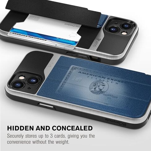 حافظة محفظة VENA vCommute لهاتف Apple iPhone 15 Plus / 14 Plus (6.7 بوصة)، (حماية من السقوط من الدرجة العسكرية) غطاء جلدي قابل للطي مع مسند - ذهبي وردي/أحمر/أسود in Kuwait