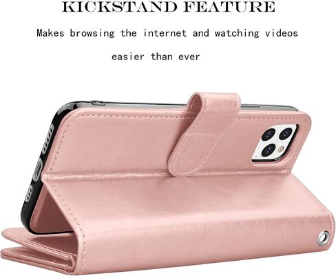 NJJEX Wallet Case for iPhone 11 XI, for iPhone 11 Case (6.1"), [9 Card Slots] PU Leather ID Credit Holder Folio Flip [Detachable] Kickstand Magnetic Phone Cover & Lanyard for iPhone 11 2019 - Black in Kuwait