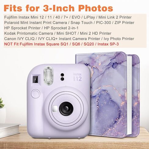 Fintie Mini Photos Album Book for 2x3 Inch Films - 104 Pockets Small Albums | For Fujifilm Instax Mini 13/12/11/99/40/Evo/Se/7+/Liplay Instant Camera, Photos Keepsakes, Kids Memory Book, Emerald Marble in Saudi Arabia