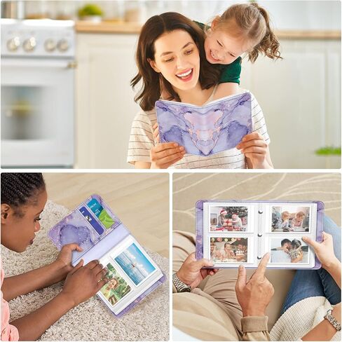 Fintie Mini Photos Album Book for 2x3 Inch Films - 104 Pockets Small Albums | For Fujifilm Instax Mini 13/12/11/99/40/Evo/Se/7+/Liplay Instant Camera, Photos Keepsakes, Kids Memory Book, Emerald Marble in Saudi Arabia