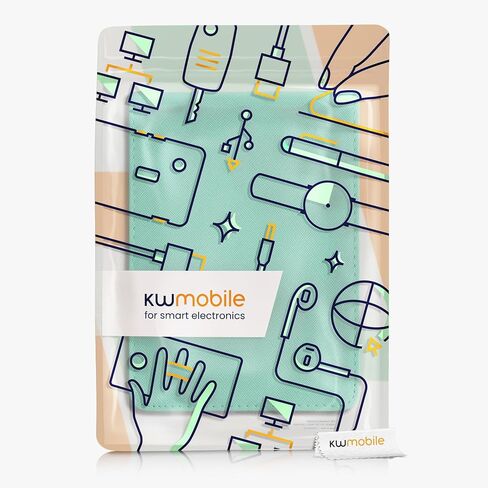 غطاء kwmobile متوافق مع Kobo Clara 2E / Tolino Shine 4 - حافظة مع حزام + حامل - بترولي in Kuwait