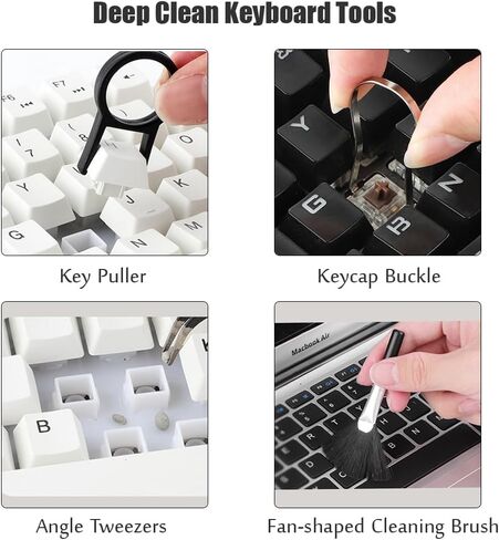 مجموعة تنظيف إلكترونية متعددة الوظائف للهاتف الخلوي، والكاميرا، والكمبيوتر الشخصي، والتلفزيون، والكمبيوتر المحمول، وسماعات الأذن، والشاشة، وأداة تنظيف لوحة المفاتيح الميكانيكية، ومجموعة فرش مضادة للكهرباء الساكنة، ومجموعة صيانة الجهاز in Kuwait